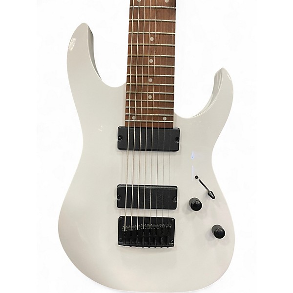 Used Ibanez RG8 8 String WHITE Solid Body Electric Guitar