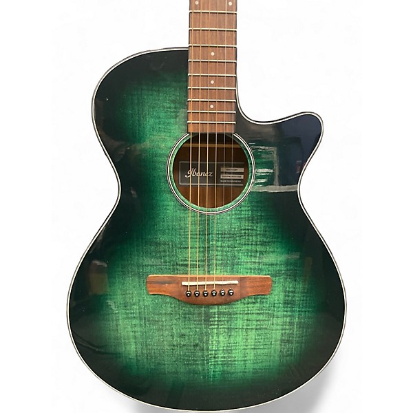 Used Ibanez AEG70-EBH Emerald Burst Acoustic Electric Guitar