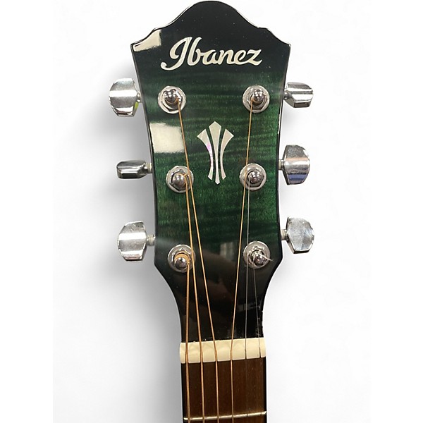 Used Ibanez AEG70-EBH Emerald Burst Acoustic Electric Guitar