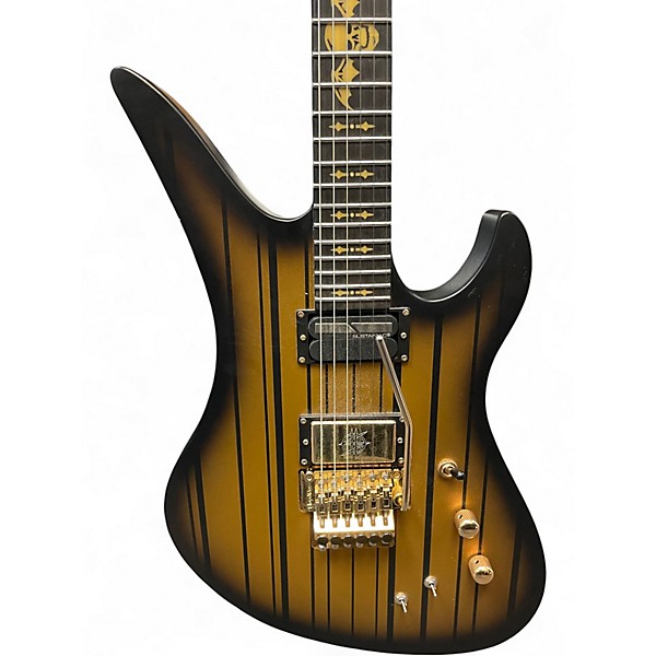 Used Schecter Guitar Research Synyster Gates Signature Custom S Satin Gold Burst Solid Body Electric Guitar
