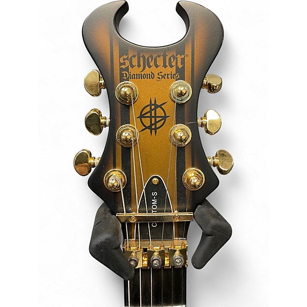 Used Schecter Guitar Research Synyster Gates Signature Custom S Satin Gold Burst Solid Body Electric Guitar