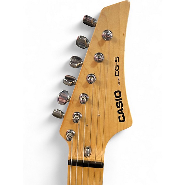 Used Casio EG-5 WHITE Solid Body Electric Guitar