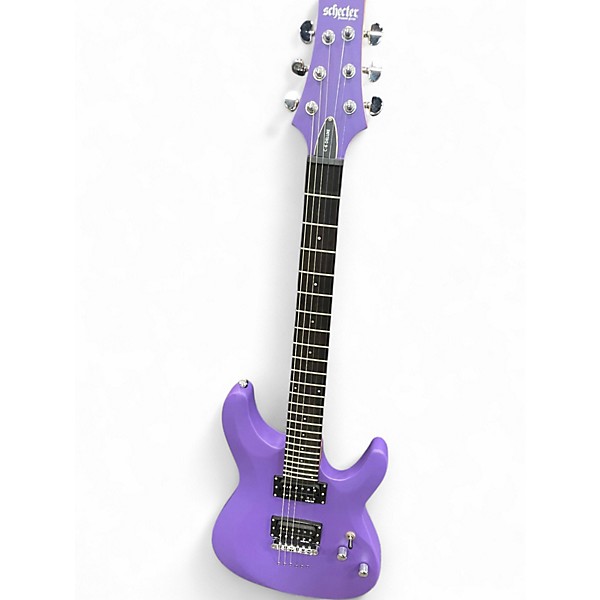 Used Schecter Guitar Research C-6 DELUXE Purple Solid Body Electric Guitar