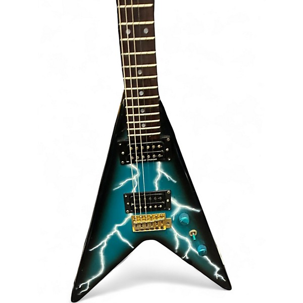 Used Aria Pro Ii XX DELUXE BLUE LIGHTENING Solid Body Electric Guitar