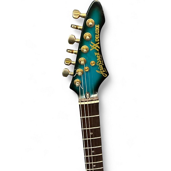 Used Aria Pro Ii XX DELUXE BLUE LIGHTENING Solid Body Electric Guitar