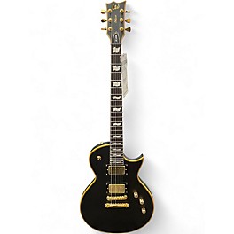 Used ESP LTD EC1000 Deluxe Black and Gold Solid Body Electric Guitar