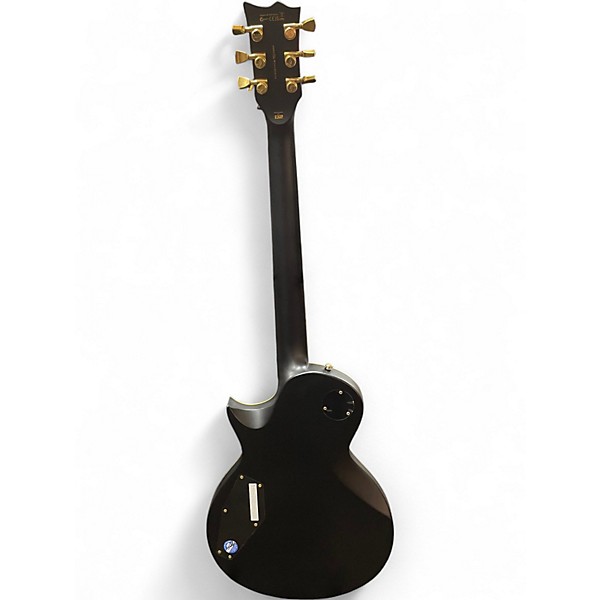 Used ESP LTD EC1000 Deluxe Black and Gold Solid Body Electric Guitar