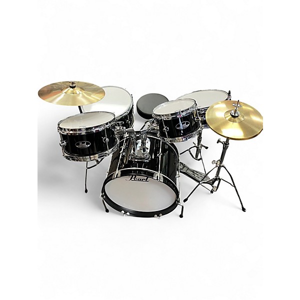Used Pearl 5 Piece ROADSHOW JR Jet Black Drum Kit