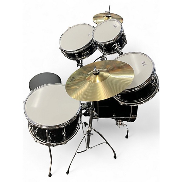 Used Pearl 5 Piece ROADSHOW JR Jet Black Drum Kit