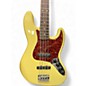 Used Fender Deluxe Jazz Bass Yellow Electric Bass Guitar