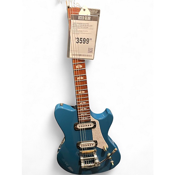 Used Powers Electric MODEL A-TYPE Blue Hollow Body Electric Guitar