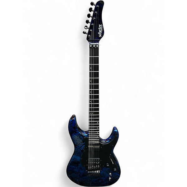 Used Schecter Guitar Research Sun Valley Super Shredder FR-S Blue Reign Solid Body Electric Guitar
