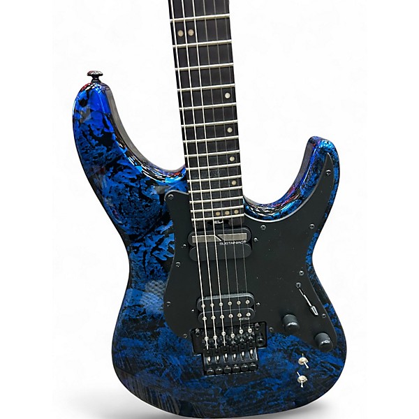 Used Schecter Guitar Research Sun Valley Super Shredder FR-S Blue Reign Solid Body Electric Guitar