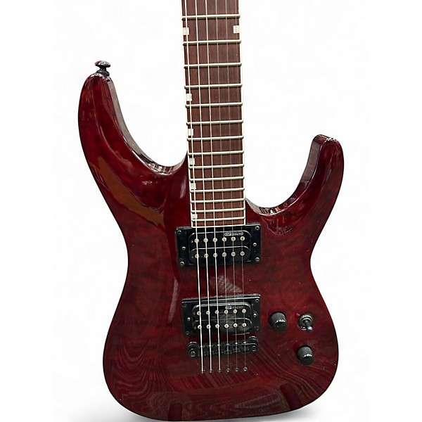 Used ESP LTD MH200 See Thru Black Cherry Solid Body Electric Guitar