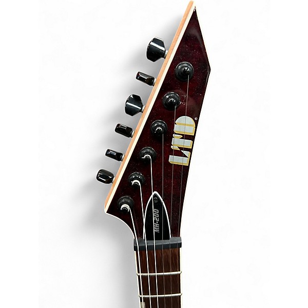 Used ESP LTD MH200 See Thru Black Cherry Solid Body Electric Guitar