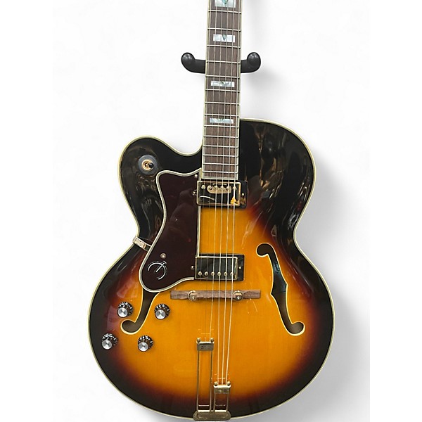 Used 2023 Epiphone Broadway Left Handed Vintage Sunburst Hollow Body Electric Guitar