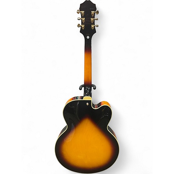 Used 2023 Epiphone Broadway Left Handed Vintage Sunburst Hollow Body Electric Guitar