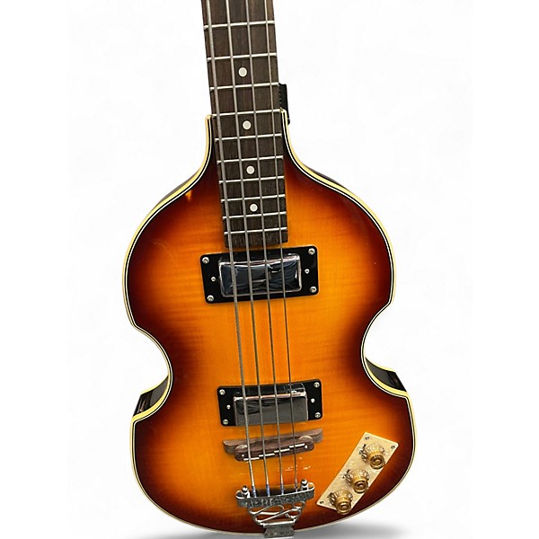 Used Epiphone Viola Sunburst Electric Bass Guitar