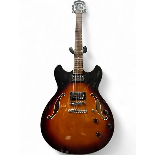 Used 2000s Ibanez AS73 Artcore Brown Sunburst Hollow Body Electric Guitar
