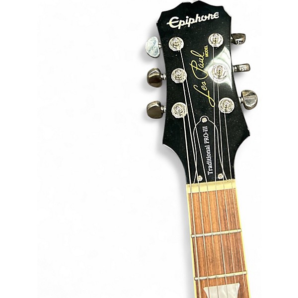 Used Epiphone Les Paul Traditional PRO III Black Solid Body Electric Guitar