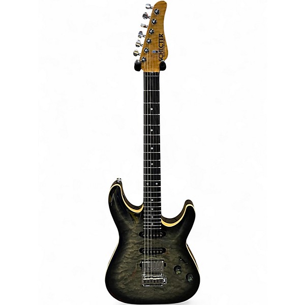 Used Schecter Guitar Research CALIFORNIA CLASSIC QUILTED BLACK Solid Body Electric Guitar