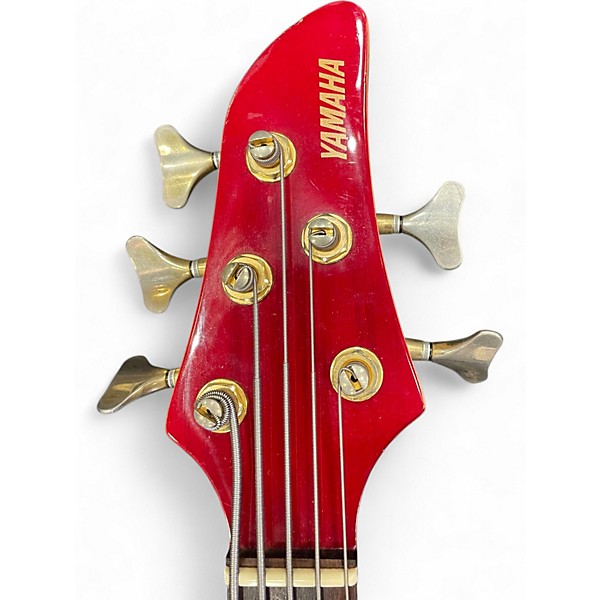 Used Yamaha RBX765A Trans Red Electric Bass Guitar