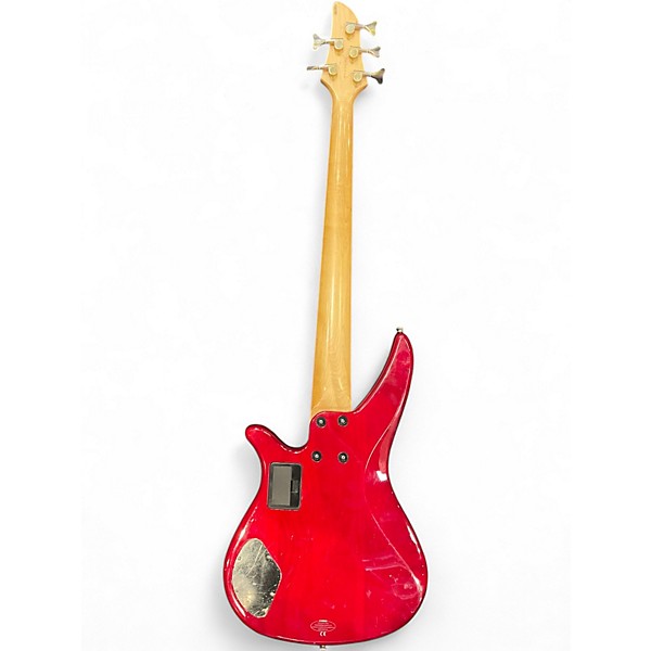 Used Yamaha RBX765A Trans Red Electric Bass Guitar