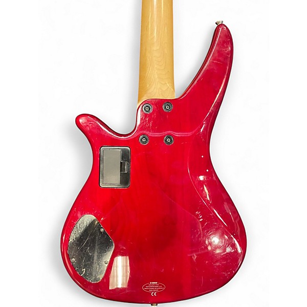 Used Yamaha RBX765A Trans Red Electric Bass Guitar