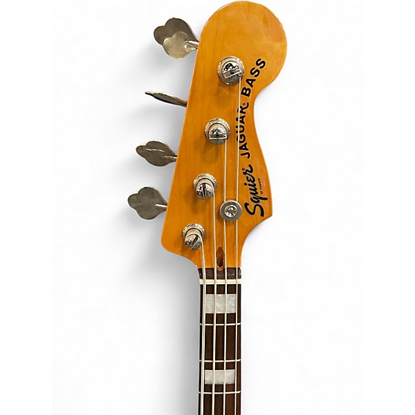 Used Squier Jaguar Bass Black Onyx Electric Bass Guitar