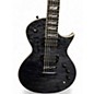 Used ESP EC1000 Deluxe Black and White Solid Body Electric Guitar