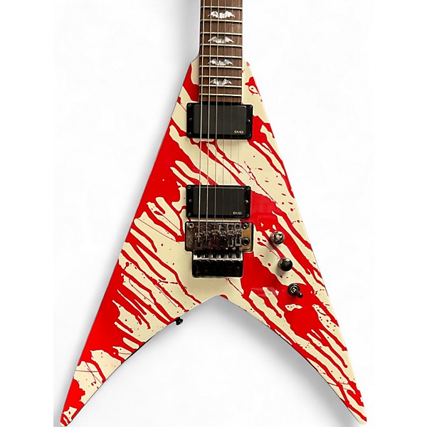 Used Ltd LTD DJ600 Dan Jacobs Signature BLOOD SPLATTER  Solid Body Electric Guitar