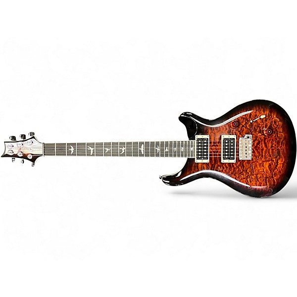 Used PRS SE Custom 24 Black and Gold Solid Body Electric Guitar