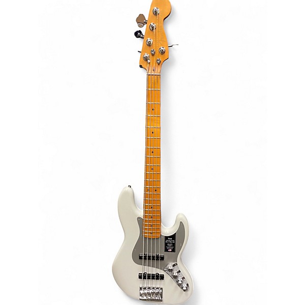 Used Fender AMERICAN ULTRA II J BASS V AVALANCHE WHITE Electric Bass Guitar