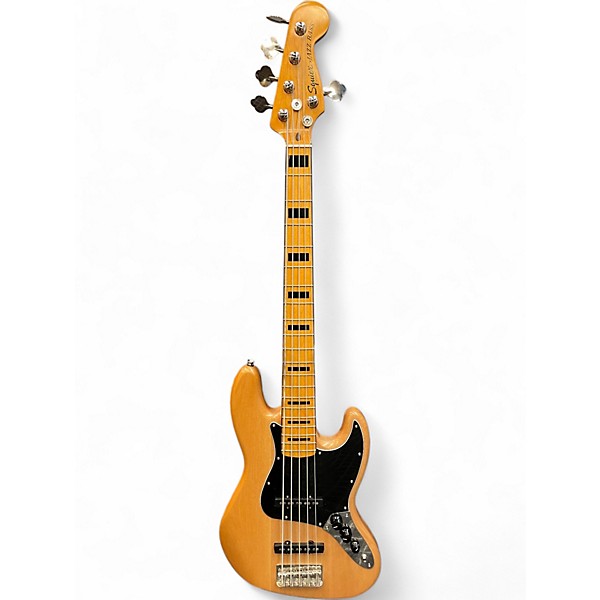 Used Squier Vintage Modified Jazz Bass V Natural Electric Bass Guitar
