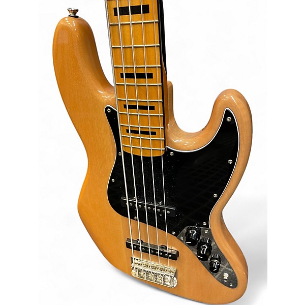 Used Squier Vintage Modified Jazz Bass V Natural Electric Bass Guitar