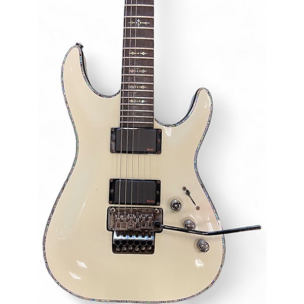 Used Schecter Guitar Research Hellraiser C1 Floyd Rose Antique White Solid Body Electric Guitar