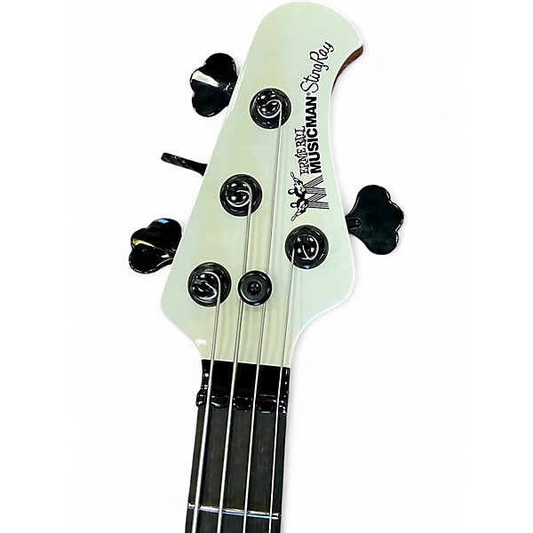 Used 2025 Ernie Ball Music Man Tim Commerford Artist Series StingRay Passive  Fight Night White Electric Bass Guitar