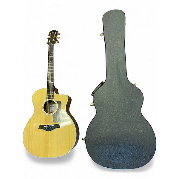 Used Taylor 214CE Deluxe DLX Sunset Blvd Grand Auditorium Ovangkol Natural Acoustic Electric Guitar
