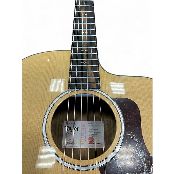 Used Taylor 214CE Deluxe DLX Sunset Blvd Grand Auditorium Ovangkol Natural Acoustic Electric Guitar