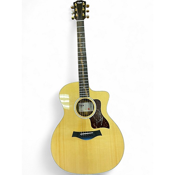 Used Taylor 214CE Deluxe DLX Sunset Blvd Grand Auditorium Ovangkol Natural Acoustic Electric Guitar
