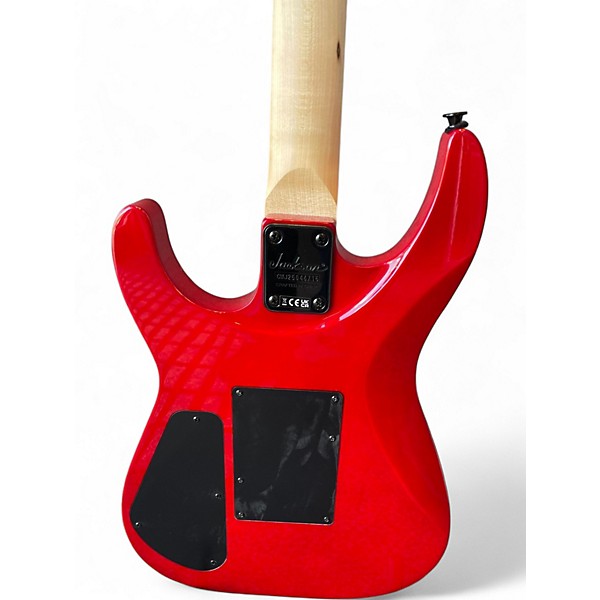 Used Jackson JS34Q Dinky TRANSPARENT RED Solid Body Electric Guitar