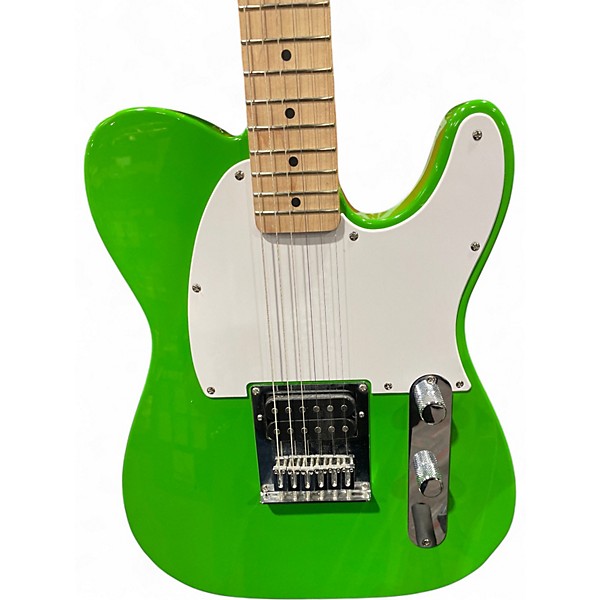 Used Squier Paranormal Esquire Apple Green Solid Body Electric Guitar