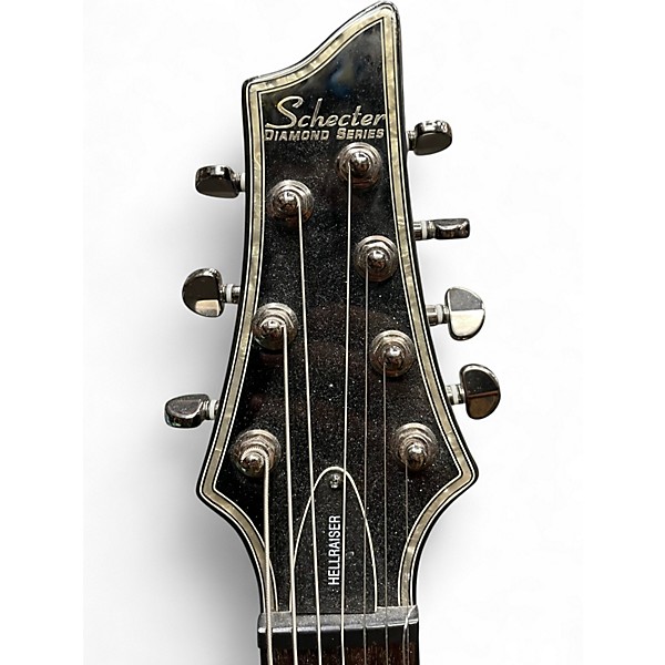 Used Schecter Guitar Research Hellraiser C7 7 String Black Solid Body Electric Guitar
