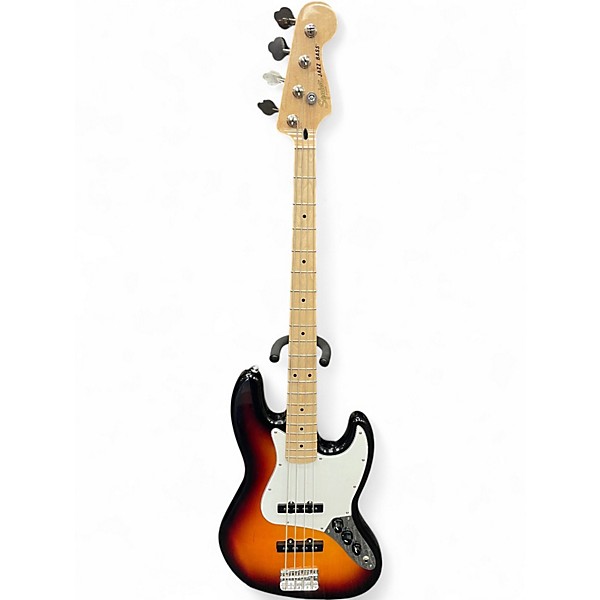 Used Squier Affinity Jazz Bass 2 Color Sunburst Electric Bass Guitar