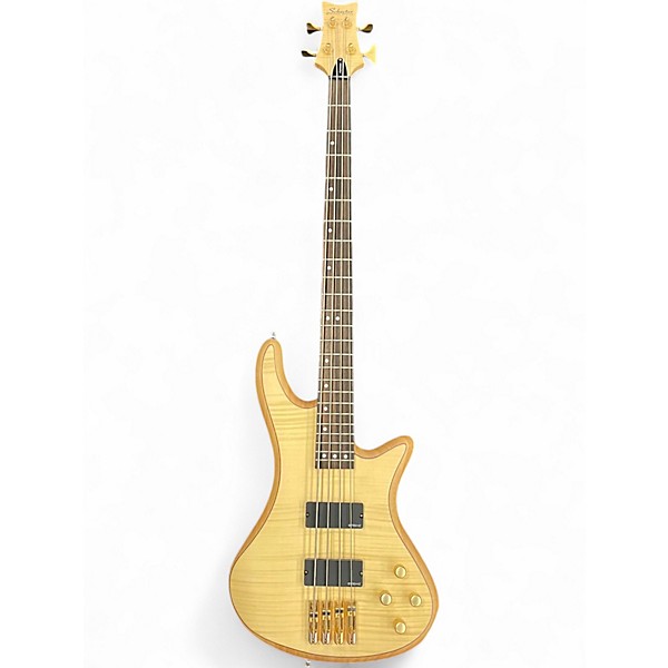 Used Schecter Guitar Research Stiletto Custom 4 String SATIN NATURAL Electric Bass Guitar