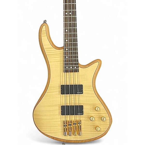 Used Schecter Guitar Research Stiletto Custom 4 String SATIN NATURAL Electric Bass Guitar
