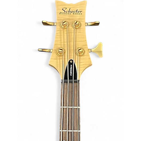 Used Schecter Guitar Research Stiletto Custom 4 String SATIN NATURAL Electric Bass Guitar