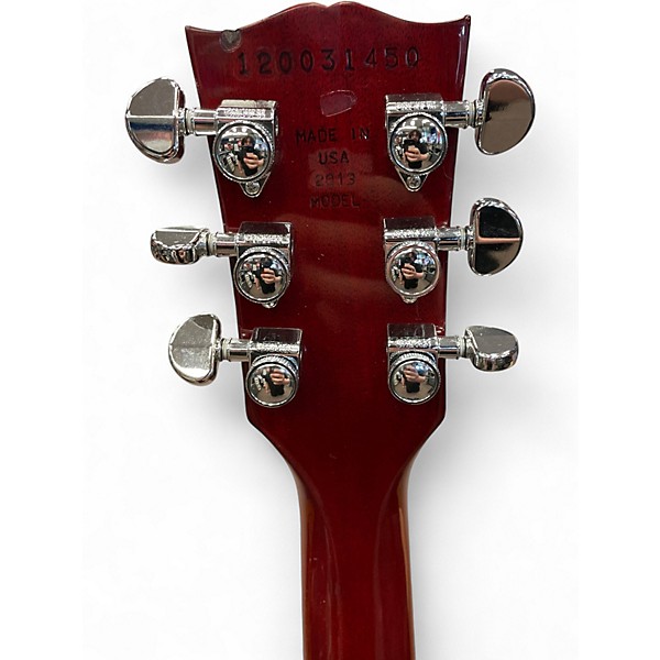 Used 2013 Gibson Les Paul Studio Crimson Red Trans Solid Body Electric Guitar