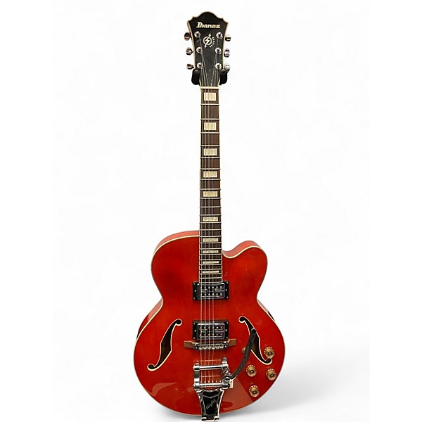 Used Ibanez AF75 Orange Hollow Body Electric Guitar