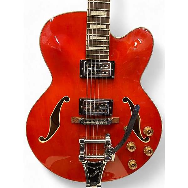 Used Ibanez AF75 Orange Hollow Body Electric Guitar